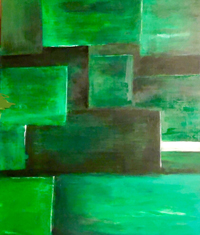 Title of the painting: Urban forest- Click to see in full screen